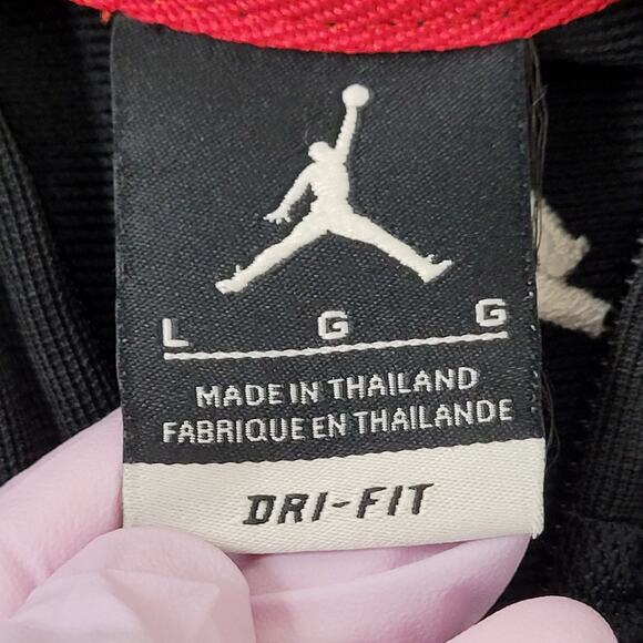 NIKE Jordan Jumpman Track Jacket Large 25x27 Baggy Black Red - Picture 5 of 16